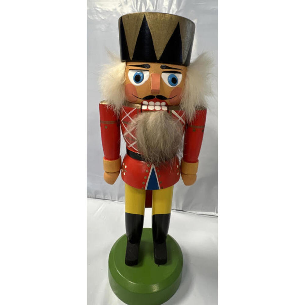 Erzgebirgische Volkskunst Wooden Nutcracker  ~ 8" SOLDIER ~ Germany